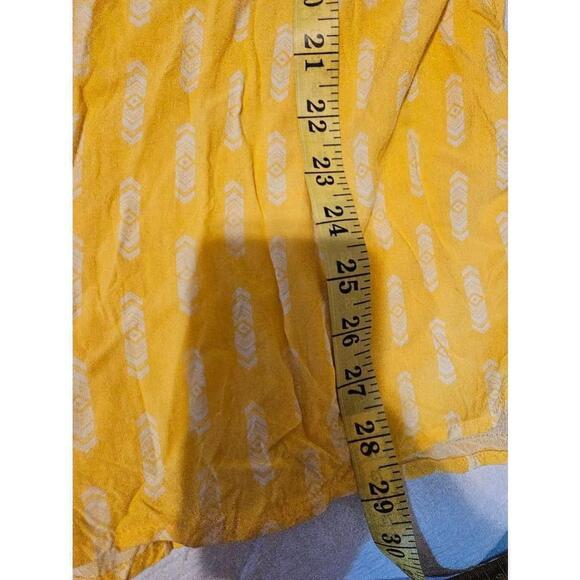Matilda Jane Top Blouse Women's Size Medium Yellow Spring Bell Sleeves - Picture 11 of 12